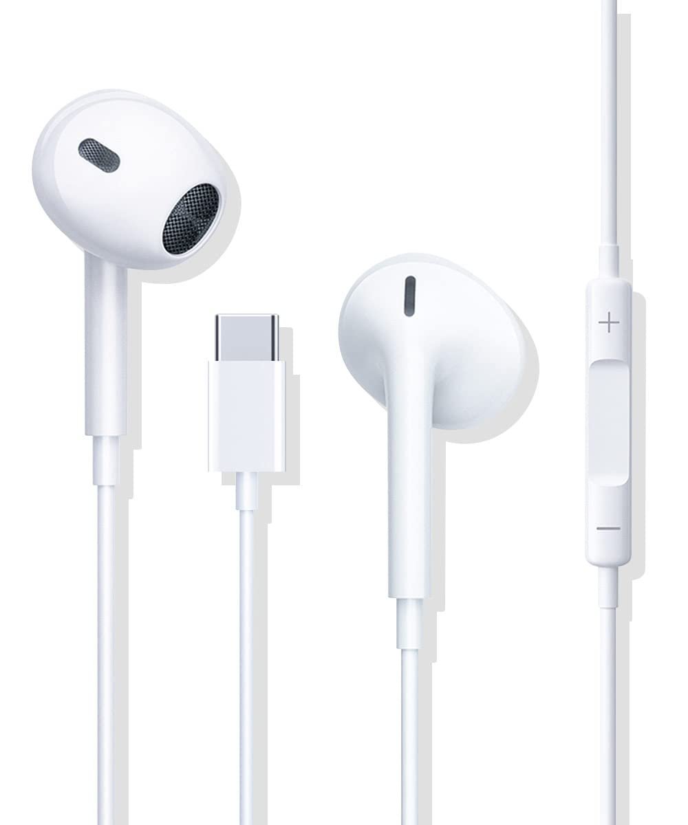 Earphones USB C Headphones,Type C Wired in-Ear Earbuds with Microphone and Volume Control Earbuds Co