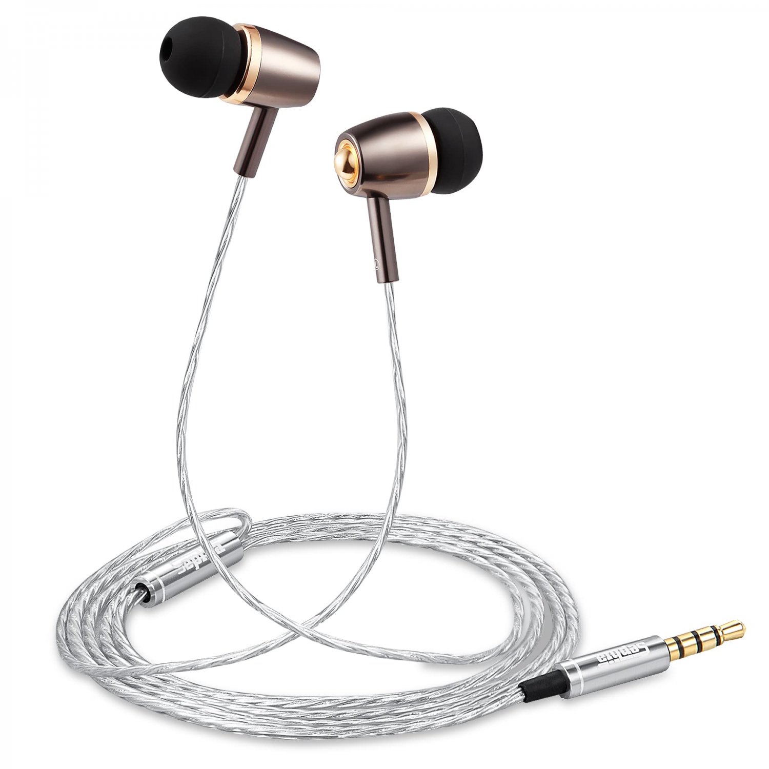 sephia SP1020 Earbuds Wired in Ear Headphones with Tangle-Free Cord Case Bass Driven Sound Noise Iso