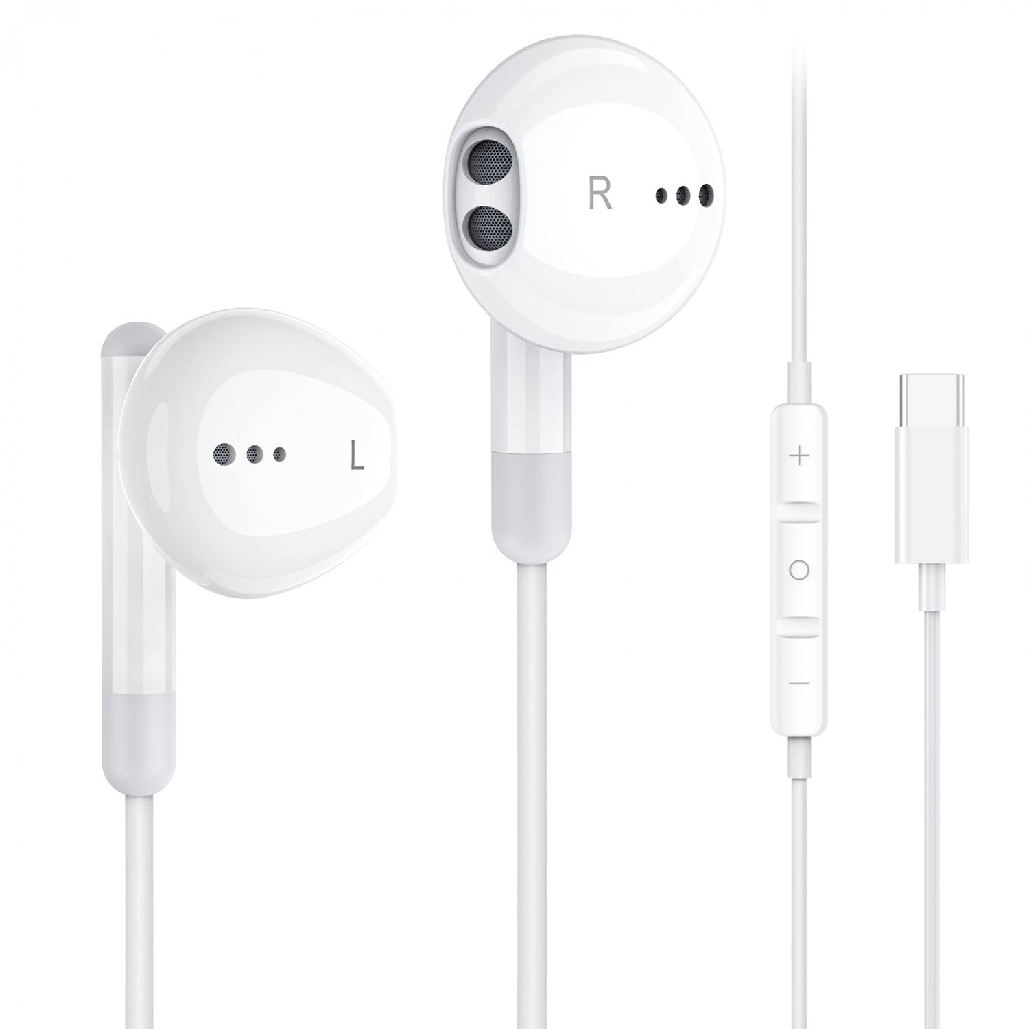 USB C Headphone Type C Earbuds Wired Earphones HiFi Stereo Headset in-Ear Headphones with Microphone