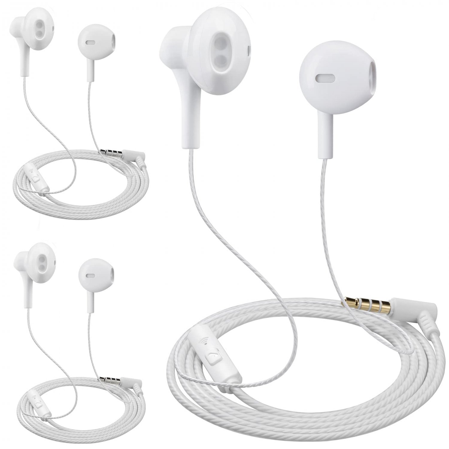 Empsun Wired Earbuds 3Pack Earphones with Microphone in Ear Headphone with 3.5mm Plug Compatible wit