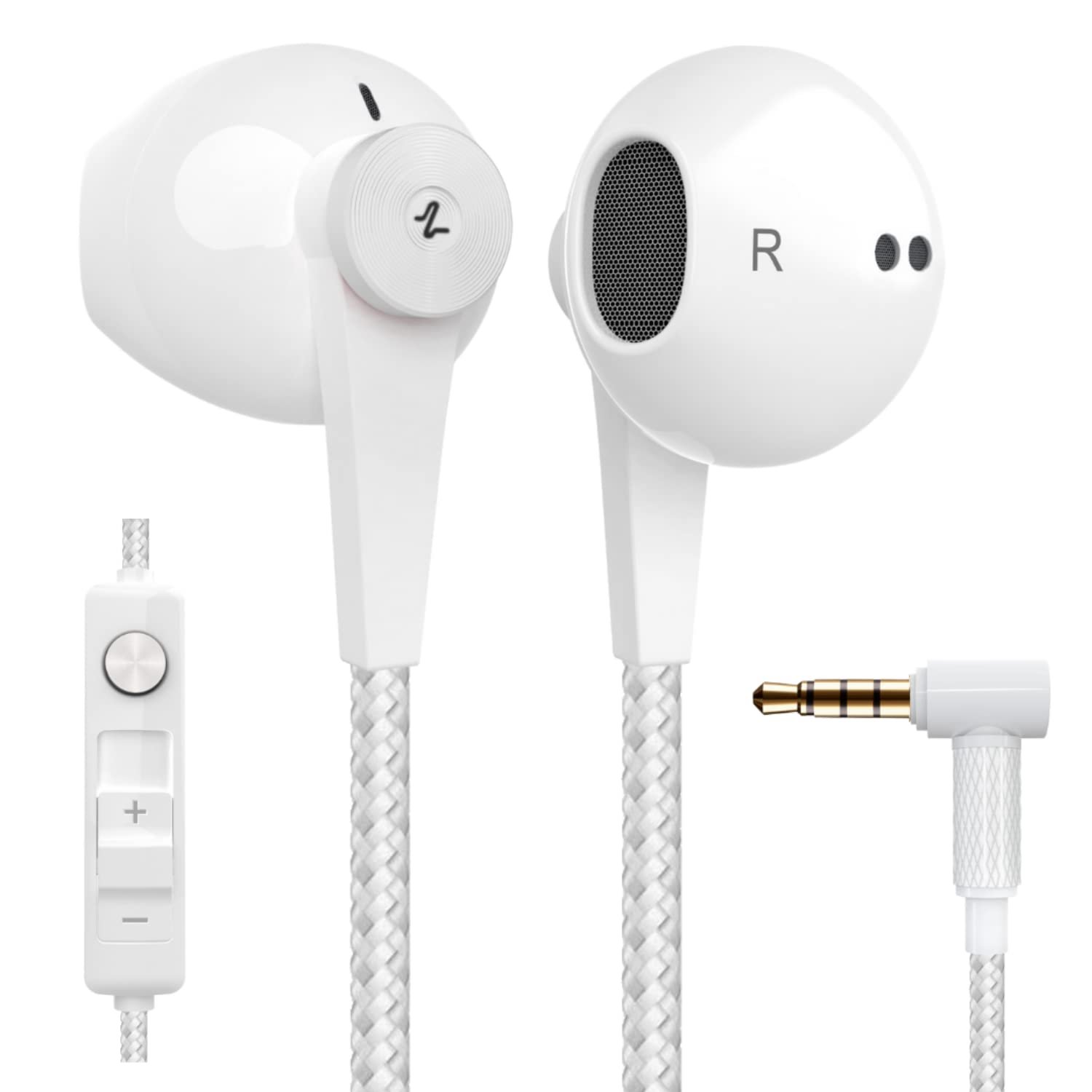 LUDOS Nexus in-Ear Headphones with Microphone - Wired Earbuds with Mic 5 Years Warranty - for Comput
