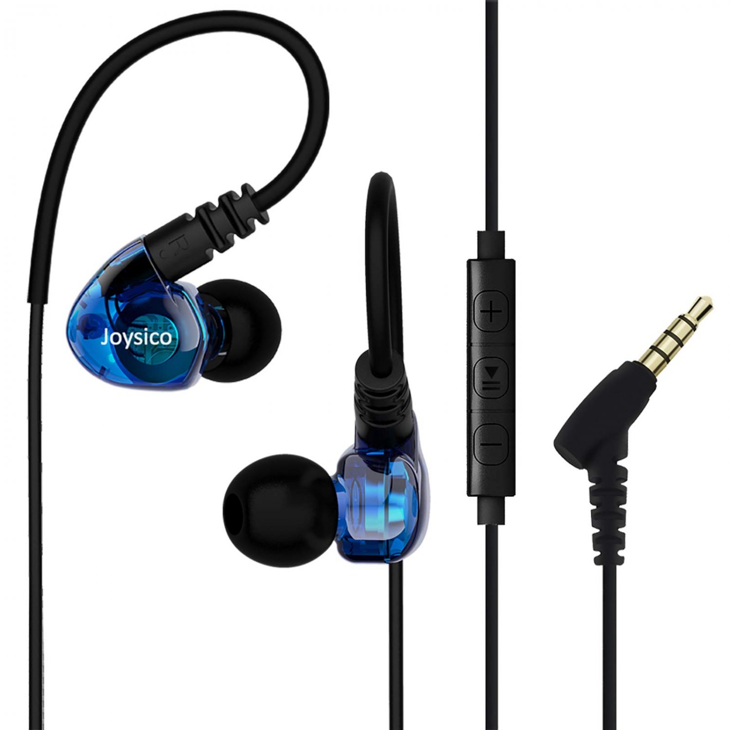 Joysico Sport Headphones Wired Over Ear in-Ear Earbuds for Kids Women Small Ears Comfortable, Earhoo