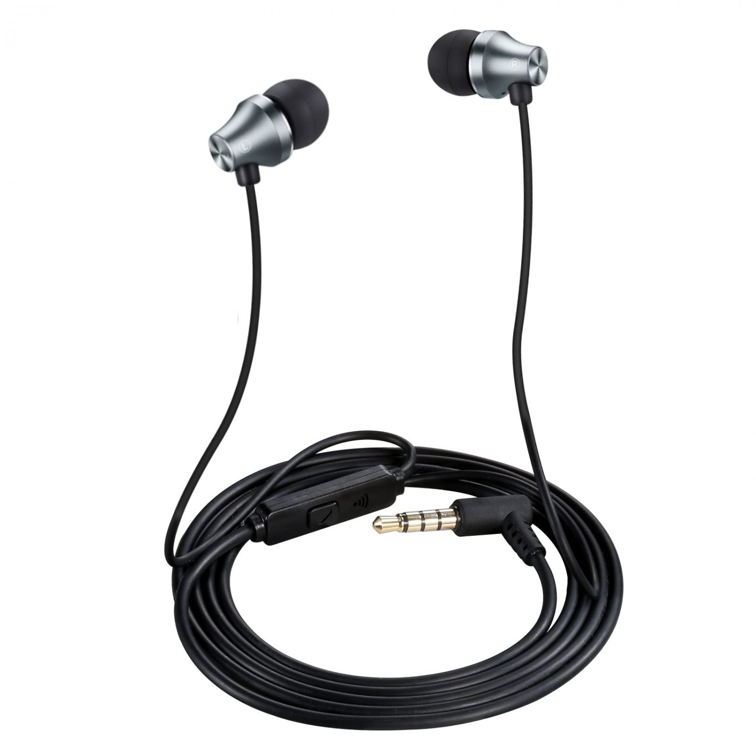 iRAG A101 Wired Earbuds Headphones Noise Isolating in-Ear Earphones with Microphone Remote with 3.5m