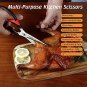 QMVESS Kitchen Scissors 2-Pack Kitchen Shears Heavy Duty, Ultra Sharp Stainless Steel Food Scissors