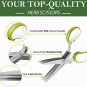 Chefast Herb Scissors Set - Multipurpose Cutting Shears with 5 Stainless Steel Blades, Jute Pouches,