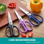 KUNIFU Kitchen Scissors All Purpose Heavy Duty, Kitchen Shears Come Apart Dishwasher Safe, Ultra Sha