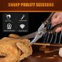 Poultry Shears, Heavy Duty Kitchen Shears with Serrated Edge, No Rust Spring Loaded, Multipurpose St