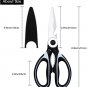 Sharp Kitchen Shears, kitchen Scissors with Cover, Heavy Duty Stainless Steel Multipurpose Scissors,