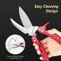 Kitchen Scissors, Kitchen Shears Household Barbecue Scissors Poultry Shears, Stainless Steel Food Co