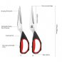 LIVINGO Kitchen Scissors, 2 Pack 9.25"" Utility All Purpose Poultry Shears Heavy Duty Dishwasher Saf