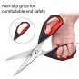 LIVINGO Kitchen Scissors, 2 Pack 9.25"" Utility All Purpose Poultry Shears Heavy Duty Dishwasher Saf
