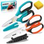 DUROX Kitchen Scissors (2 PC Set), Heavy Duty Kitchen Shears to cut chicken bones and fish fins. Com