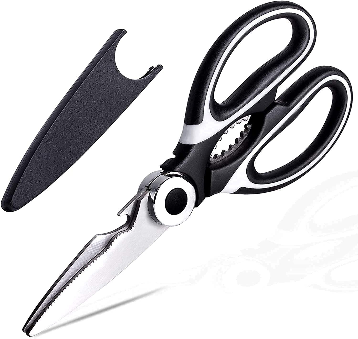 Kitchen shears, sharp stainless steel kitchen scissors, all-purpose heavy duty scissors essential in
