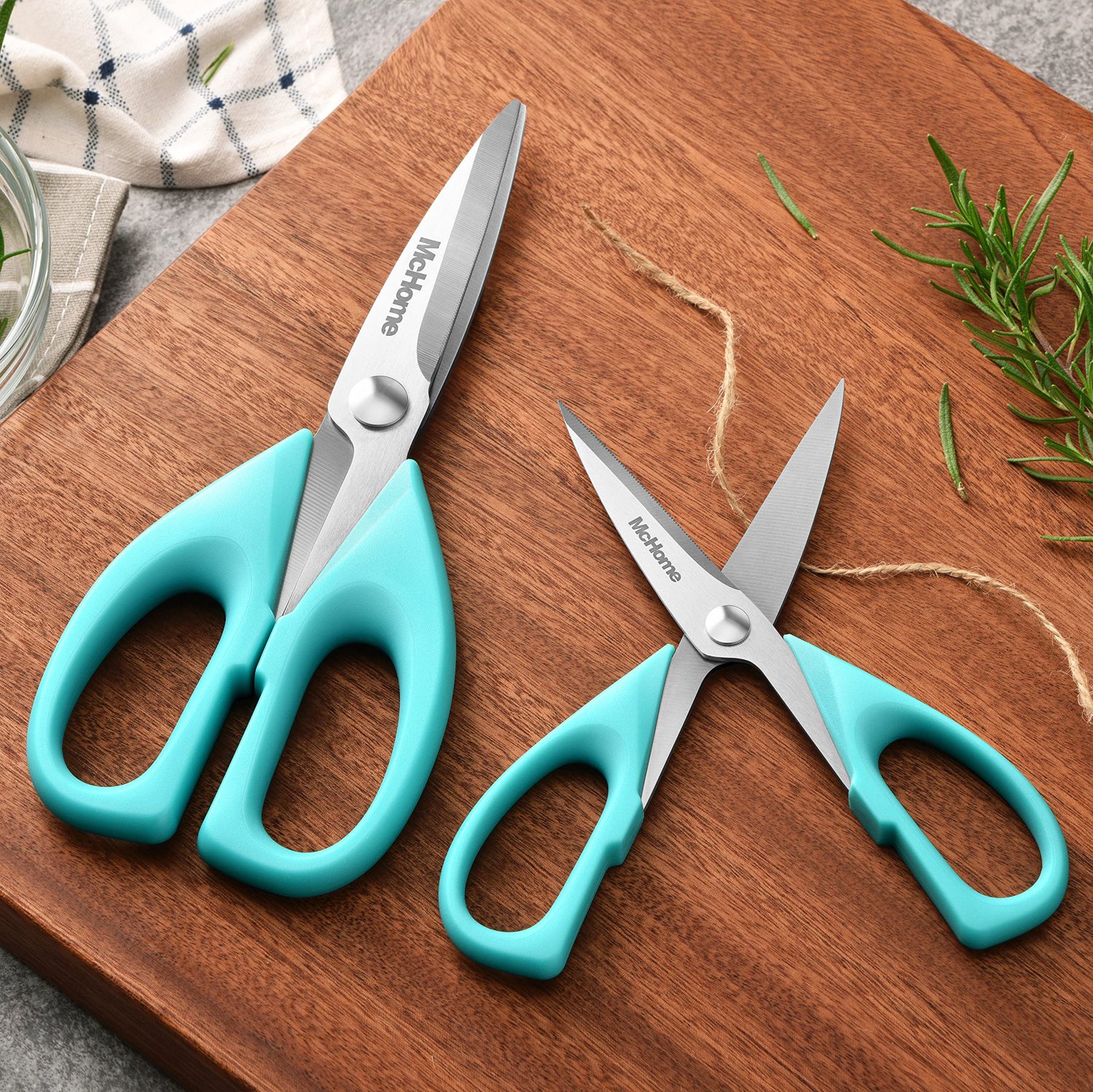 McHome MHS11 Kitchen Scissors, 2-Pack Heavy Duty Kitchen Shears, Stainless Steel Meat Cutting Scisso