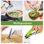 Herb Scissors, X-Chef Multipurpose 5 Blade Kitchen Herb Shears Herb Cutter with Safety Cover and Cle