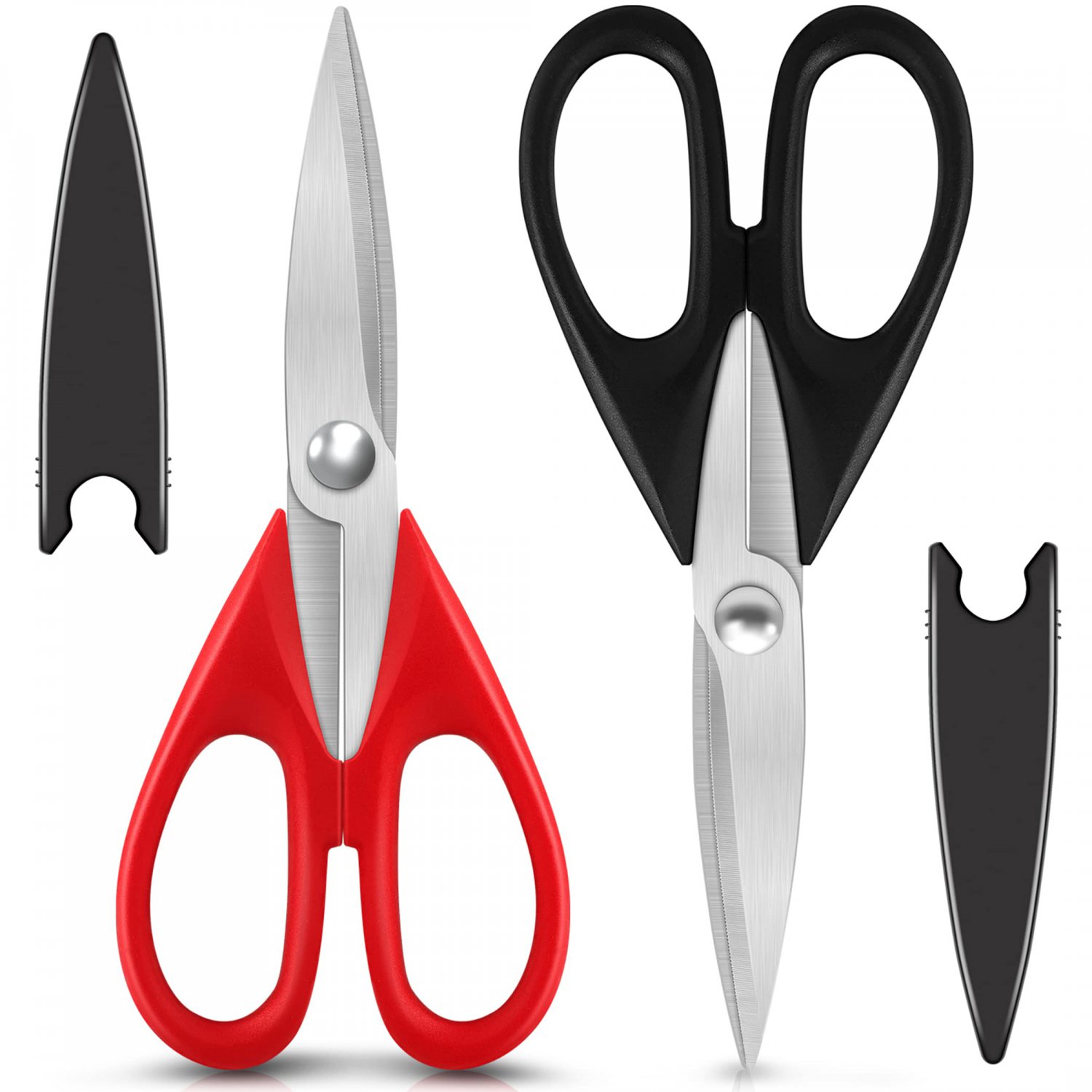 Kitchen Shears, Rkqoa 2 Pack 8.5"" Kitchen Scissors Heavy Duty Cooking Scissors, Dishwasher Safe Kit