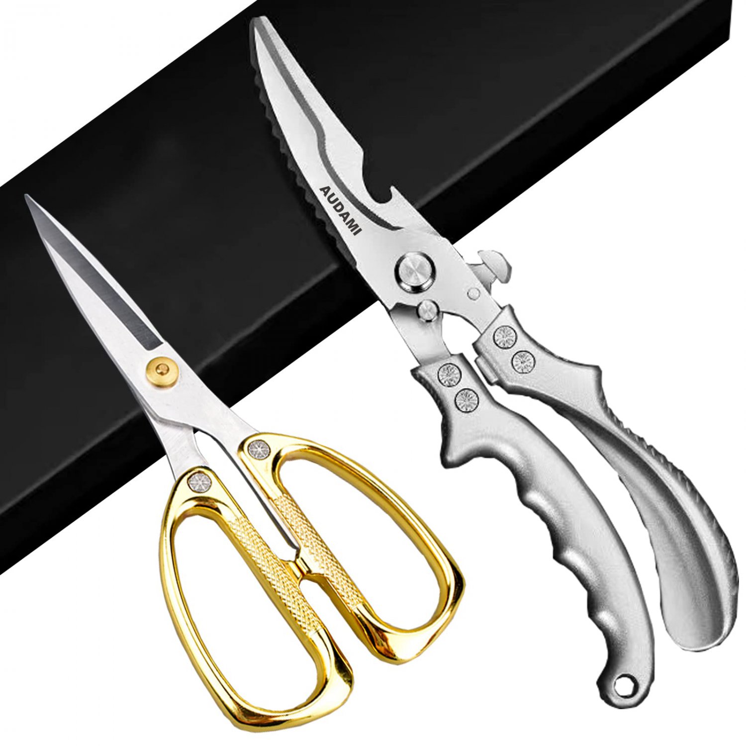 Kitchen Scissors Heavy Duty 2 Pack,Kitchen Shears Heavy Duty,Poultry Shears Heavy Duty,Meat Scissors
