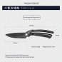 MITSUMOTO SAKARI 4.7 inch Japanese Kitchen Scissorss, Black Titanium Plating Kitchen Shears Heavy Du