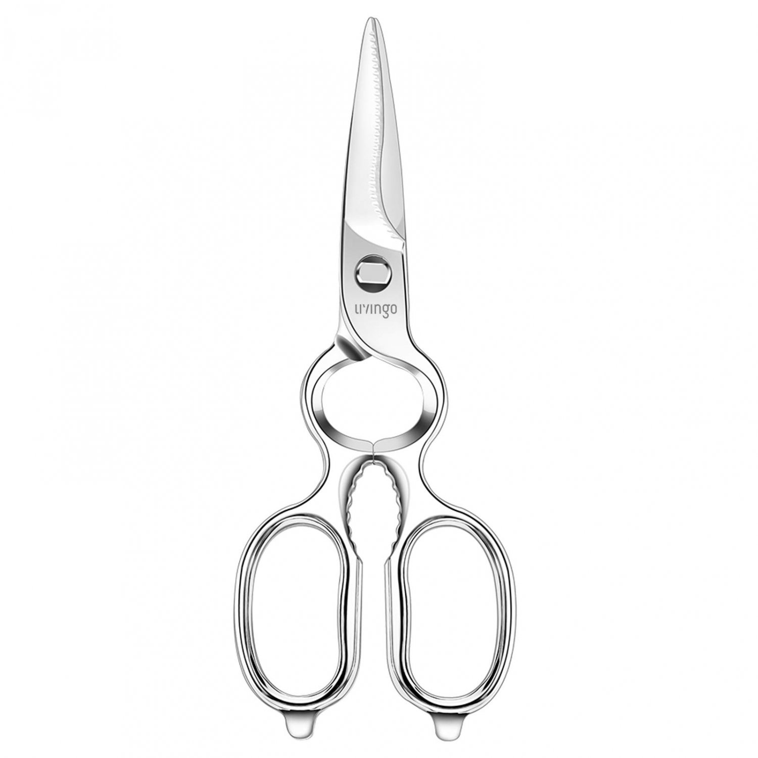 LIVINGO Kitchen Forged Shears Heavy Duty Come Apart Ultra Sharp Multi-function Stainless Steel Sciss