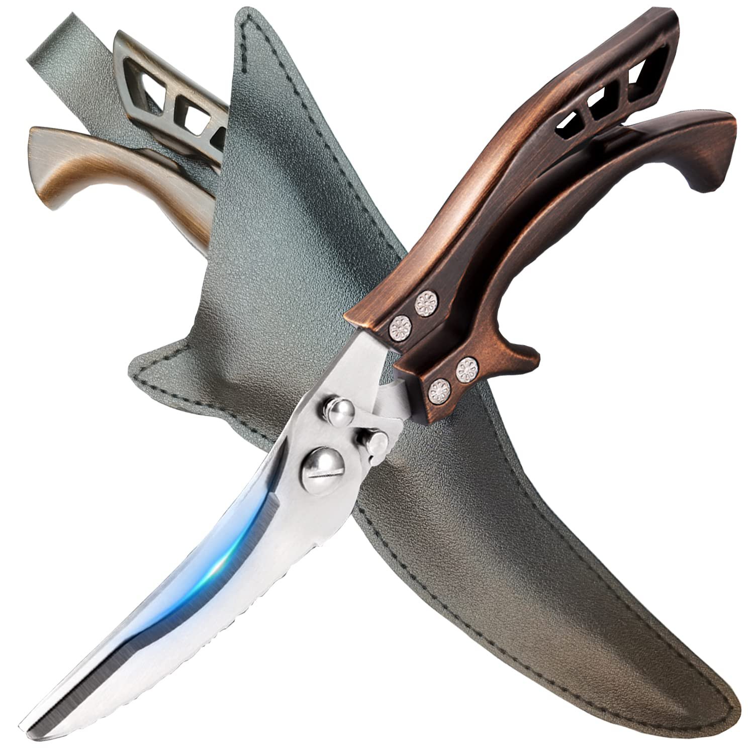 Kitchen Scissors,Kitchen Shears Heavy Duty Dishwasher Safe,ANDONG Poultry Shears Heavy Duty Professi