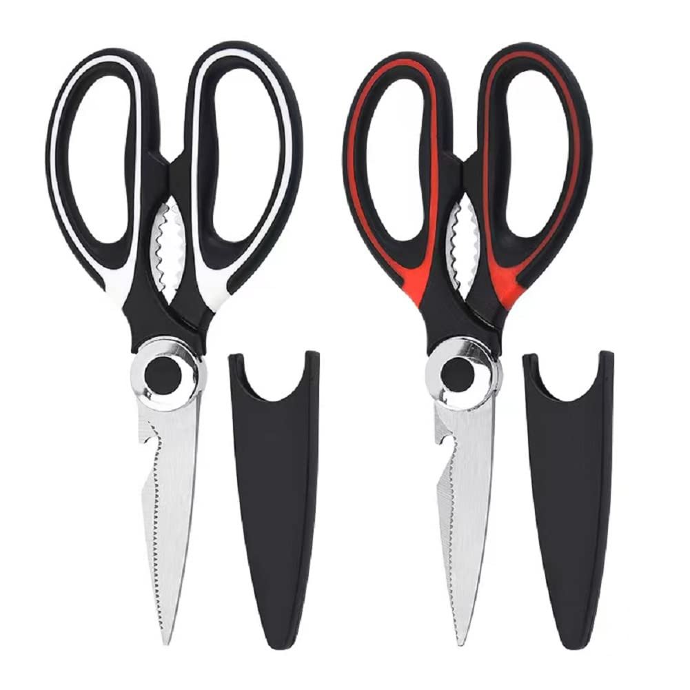 Kitchen Shears 2 Pack, Premium Heavy Duty Shears, Multi Purpose Strong Stainless Steel Kitchen Utili