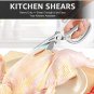 ONEBOM Kitchen Shears 2 Pack,Multi Function Kitchen Scissors Heavy Duty 304 Stainless Steel,for Chic