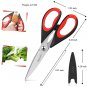 Kitchen Shears, iBayam Kitchen Scissors Heavy Duty Meat Scissors Poultry Shears, Dishwasher Safe Foo