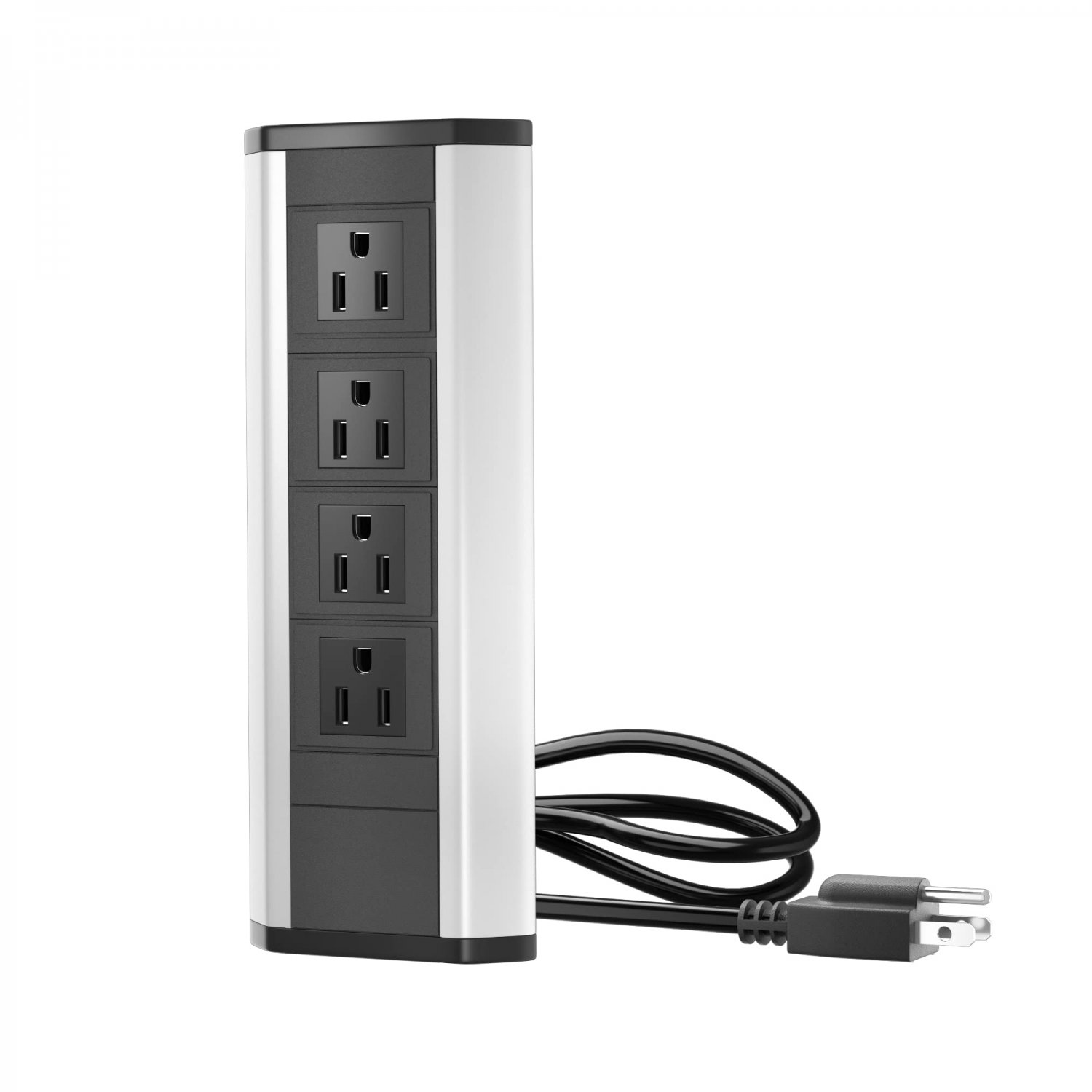 Power Strip Surge Protector, 6FT Extension Cord, 1875W 15A Electric Tower with 4 Outlets, Used for D