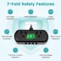 Power Strip with USB, SUPERDANNY Mini Surge Protector with 2 Wide-Spaced Outlets & 4 USB Ports, 5 Ft