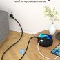 XBA Power Strip Tower, Wireless Charging Surge Protector with 4 AC Outlets and 4 USB Charging Dock S