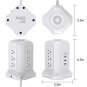 USB C Power Strip Tower Surge Protector Electric Charging Station with USB-C,9 AC Outlets,3 USB Port
