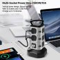 TNP Power Strip Tower with USB Ports Surge Protector - 10 AC Outlet + 4 USB Port Charging Station De