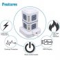 Power Strip Surge Protector 8 Multi Outlets Overload Protection 2USB Vertical Tower Charging Station