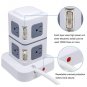 Power Strip Surge Protector 8 Multi Outlets Overload Protection 2USB Vertical Tower Charging Station