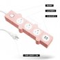 iJoy Rotating Surge Protector- 3 AC Outlets and 2 USB Charging Ports with 5 Ft Extension Cord- Power