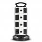 TNP Power Strip Tower with USB Ports Surge Protector - 14 AC Outlet + 4 USB Port Charging Station De