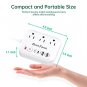 Power Strip Surge Protector with USB-C (3.0A), 5 ft Flat Extension Cord, Power Strip with 3 Outlets