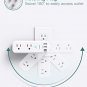 Surge Protector - Outlet Extender with Rotating Plug, Multi Plug Outlets with 6 AC 3 USB Ports (1 US