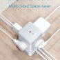 Power Strip with USB Baykul Flat Plug Extension Cord Cube with 4 Outlets 3 USB Ports 5ft Power Cord