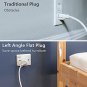Power Strip with USB Baykul Flat Plug Extension Cord Cube with 4 Outlets 3 USB Ports 5ft Power Cord