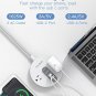 Power Strip Surge Protector with USB C - Extension Cord Flat Plug with 2 Widely AC Outlet and 3 USB,