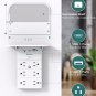 Wall Outlet Extender with Shelf, Addtam Multi Plug Outlet Surge Protector with 12 AC Outlets and 3 U