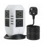 【5M】 Surge Protector Power Strip Tower with USB. TEEMDOM 12 in 1 Power Strip with USB Ports,Su