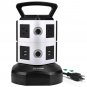 Power Strip Tower Surge Protector, JACKYLED 6.5ft Retractable Extension Cord with 4 USB Ports 6 AC O