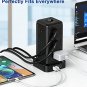 NVEESHOX Power Strip Surge Protector Tower with 12 Outlets 4 USB Ports, 10ft Long Extension Cord Mul