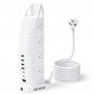 Surge Protector Power Strip Tower, Gelistar 8 AC Outlets with 6 USB Ports (2 Type C, Mulitple Plug