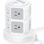 Power Strip Tower Surge Protector - TROND 14 AC Widely Spaced Outlets with 4 USB Charging Ports, 210