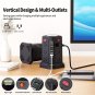 Surge Protector Power Strip Tower with 5 USB Ports and Night Light, 10FT Extension Cord with 12 AC M