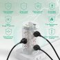 Surge Protector Power Strip Tower - 12 Widely Outlets with 4 USB Ports (1 USB C), 6FT Heavy Duty Ext