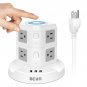 Power Strip Tower BEVA Power Strip with USB Ports Electric Charging Station with Night Light, 6.6ft